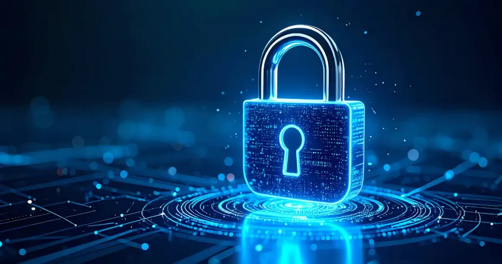 Use proactive alerts to prevent dmarc failures 3 Candado digital azul brillante