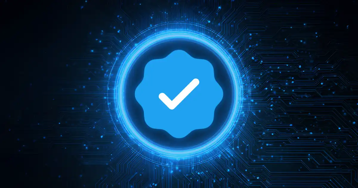 Marca de verificación azul de BIMI