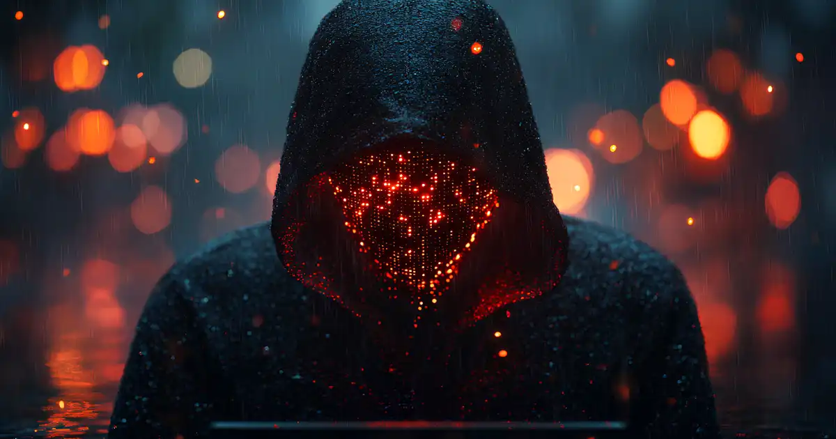 Hacker digital con capucha