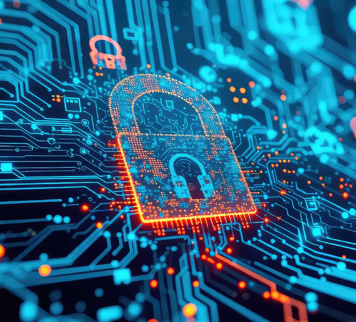 Bloqueo digital en una red cibernética