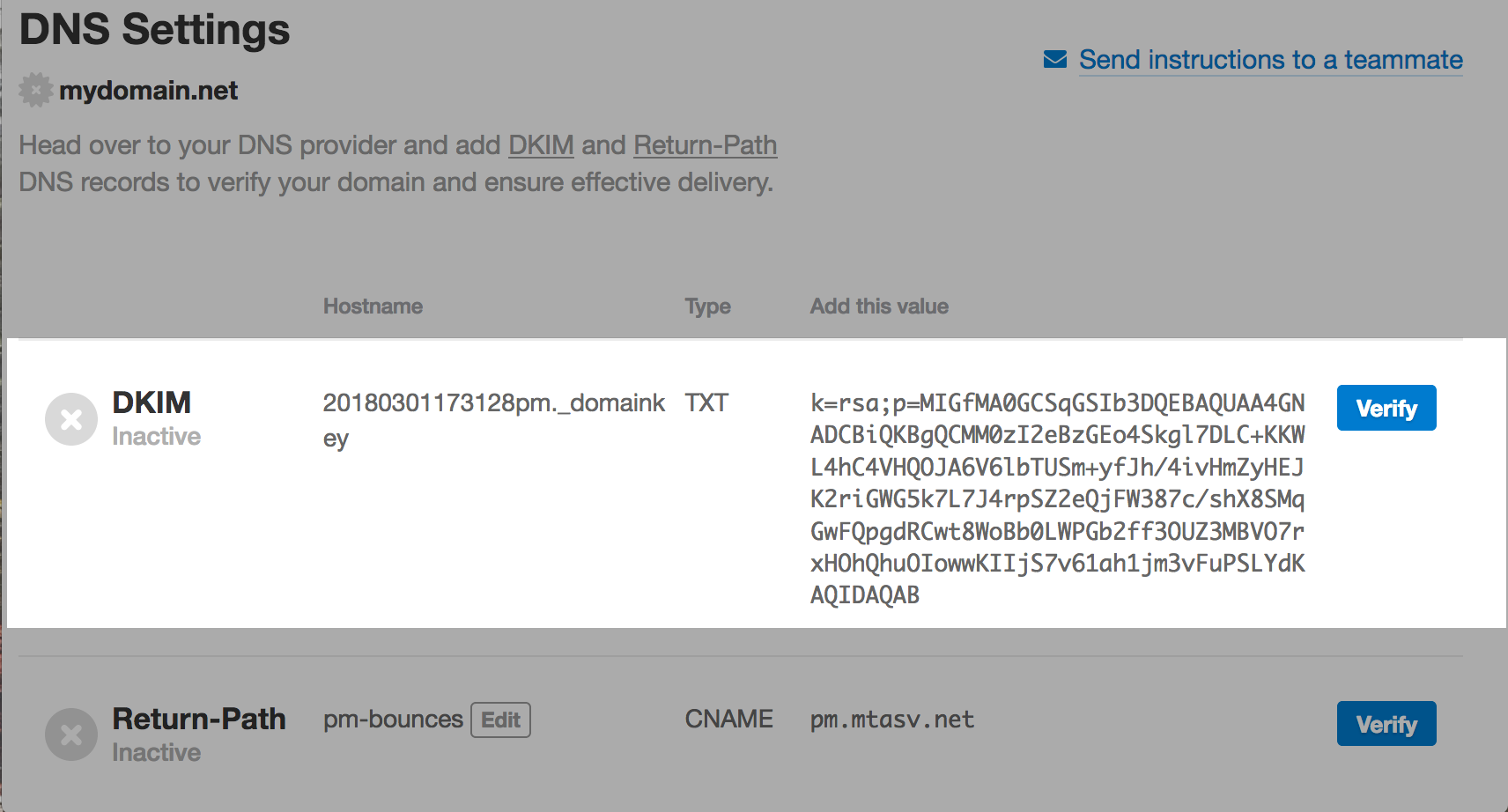 Postmak Dkim Captura de pantalla 2