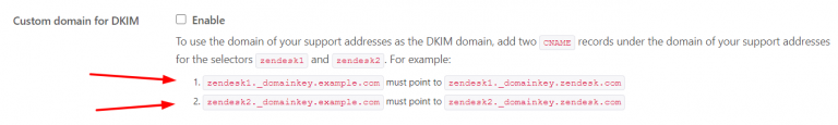 Captura de pantalla de Zendesk Dkim 1